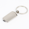 Blank Zinc Alloy Keychain Corporate Event Promotional Giveaway Custom Logo Laser Engraved Minimalist Metal Key Chain