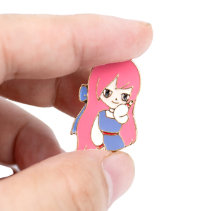 Anime Girl Character Zinc Alloy Printed Custom Flexibility Small Batch Fashion Accessory Custom Pin