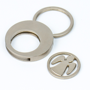 Practical Memorial Zinc Alloy Custom Hollow Out Logo Wedding Souvenir Daily Decoration Metal Token Keychain