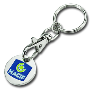 EU CE Certified Custom Packaging Shopping Cart Token Keychain for Cross-Border