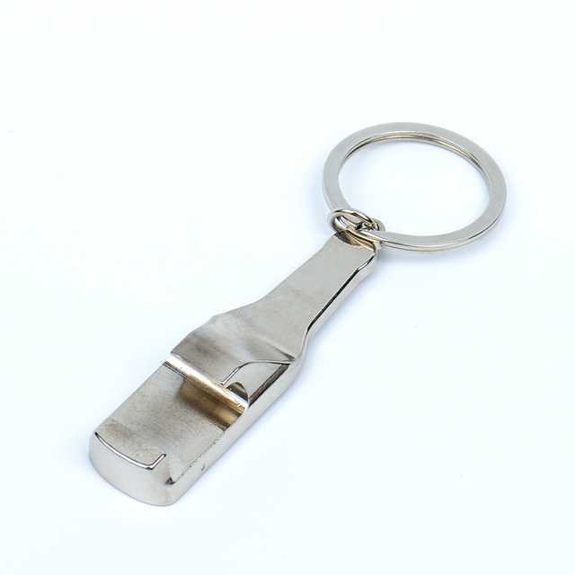 Customized Engraved Logo Stainless Steel Blank Keychain with Bottle Opener Promotion Metal Gift Keychain with Bottle Opener