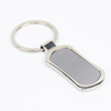Blank Zinc Alloy Keychain Corporate Event Promotional Giveaway Custom Logo Laser Engraved Minimalist Metal Key Chain