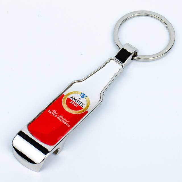 Eco Conscious Custom Zinc Alloy Bottle Opener Keychain Recyclable Promotional Gift for Green Corporate Events