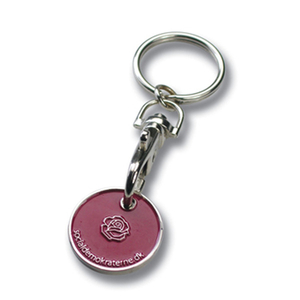 EU CE Certified Custom Packaging Shopping Cart Token Keychain for Cross-Border