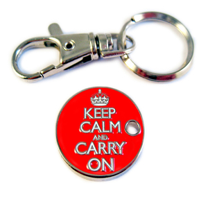 EU CE Certified Custom Packaging Shopping Cart Token Keychain for Cross-Border