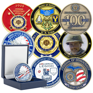 Customized Zinc Alloy Enamel Challenge Coin for Anniversary Events and Collectible Gifts
