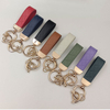 Custom Luxury UV Printing Personalized Logo Promotional Gifts Daily Accessories Car Leather Keychain with Zinc Alloy