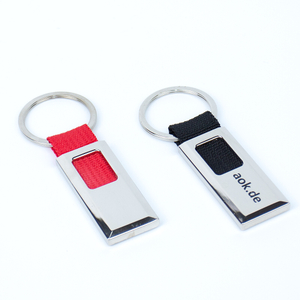 Classic Webbed Strap Keychain Laser Engraved Minimalist Design for Business Events Souvenir Favors