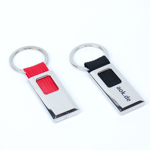 Classic Webbed Strap Keychain Laser Engraved Minimalist Design for Business Events Souvenir Favors