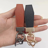Minimalist Genuine Leather Business Keychain – Professional Office Accessory
