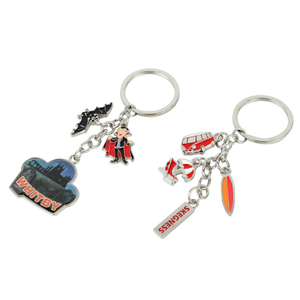 Waterproof Enamel Keychain Zinc Alloy Metal Keychain for Outdoor Activity Souvenirs