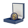 Antique Gold Plated Minimalist Design Anniversary Celebration Branding Challenge Coin