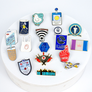 Seasonal Holiday Themed Enamel Badge for Christmas Gifts and Charity Drives