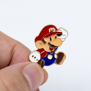 Classic Game Mario Zinc Alloy Enamel Custom Logo Fan Collection Gift Custom Badge Pin