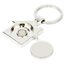 Stylish Light Luxury Zinc Alloy Keychain Custom Logo Laser Hollow for Supermarket Events Wedding Souvenir Gifts token Key Chain