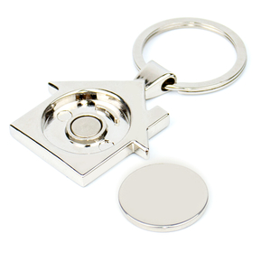 Stylish Light Luxury Zinc Alloy Keychain Custom Logo Laser Hollow for Supermarket Events Wedding Souvenir Gifts token Key Chain