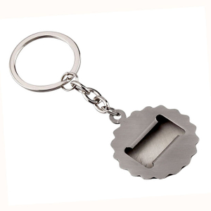 Trendy Light Luxury Bottle Opener Keychain Custom Zinc Alloy Accessories For Supermarket Promotions Souvenirs Free Artwork Service