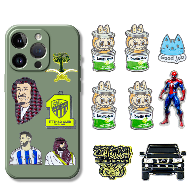 Trendy 3D Metal Phone Sticker - Custom Design for Phone & Backpack Decoration