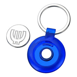 EU CE Certified Custom Packaging Shopping Cart Token Keychain for Cross-Border