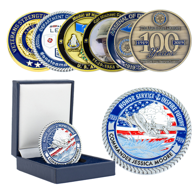 Customized Zinc Alloy Enamel Challenge Coin for Anniversary Events and Collectible Gifts