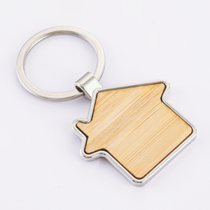 Handcrafted Natural Wood Keychain - Laser Engraved Personalized Text for Corporate Gifts Business Souvenirs Luxury Daily Use